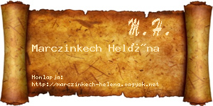 Marczinkech Heléna névjegykártya